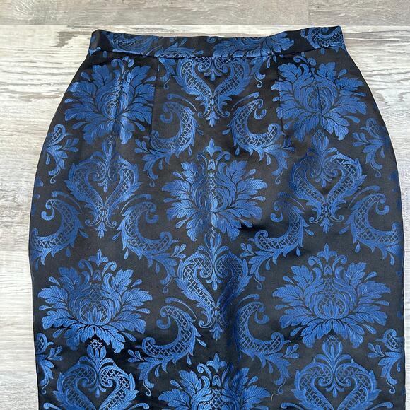 Vintage J. Peterman Silk Maxi Skirt – Baroque Brocade Asian-Inspired Print – 6 - Picture 3 of 7